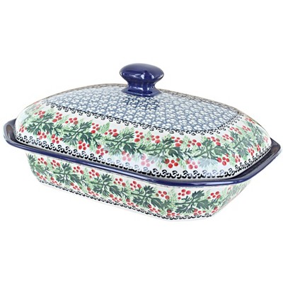 Blue Rose Polish Pottery Noelle Medium Covered Baker : Target