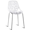 21"Set of 6 Accent Armless Modern Dining Chairs with Plastic Feet Pads - 3 of 4