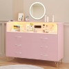 Whizmax 6 Drawer Dresser for Bedroom, 6 Drawers Dressers with 2-Tier Open Shelves, Modern Chest of Double Wide Drawers for Living Room, Entryway - 2 of 4