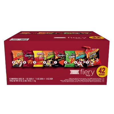 Frito-Lay Spicy Snacks Fiery Mix Mega Size Variety Pack - 42ct/42oz