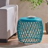 CAVINAS Lattice Design Patio Side Table, Crafted Iron Outdoor Side Tables, Powder-Coated Finish Outdoor End Table for Patio - 2 of 4
