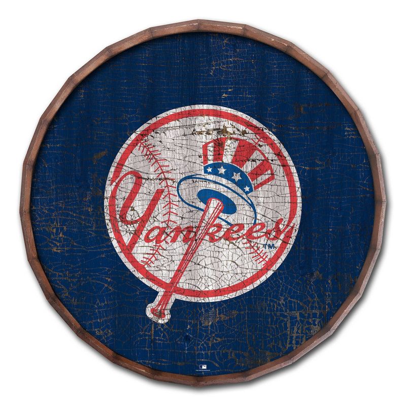 MLB New York Yankees Cracked Color 24&#34; Barrel Top, 1 of 4