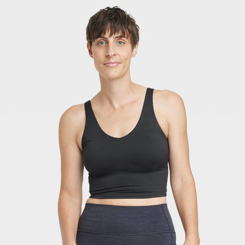 Women's Light Support V-Neck Crop Sports Bra - All In Motion™, 1 of 13