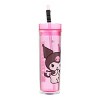 Kuromi Character Art 16 Oz Pink Plastic Tumbler Cup With Straw & Lid - 3 of 4