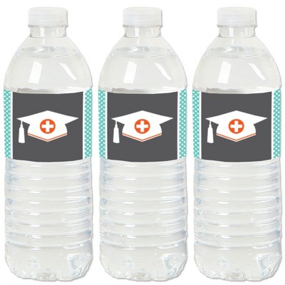 Big Dot of Happiness Medical School Grad - Doctor Graduation Party Water Bottle Sticker Labels - Set of 20