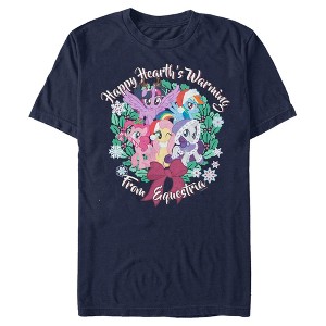 Men's My Little Pony: Friendship is Magic Christmas Happy Hearth's Warming T-Shirt - 1 of 4