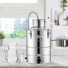 VEVOR Alcohol Still, 9 Gal 30L Water Alcohol Distiller include Stainless Steel Tube & Pump & One-way Exhaust Valve & Thermometer (30-120℃ ), Silver - 2 of 4