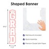 Big Dot of Happiness Rose Gold Graduation Banner - Vertical Shaped Banner Decorations - 3 of 4