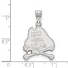 Black Bow Jewelry 10k White Gold East Carolina Pirates NCAA Large Pendant - 2 of 3