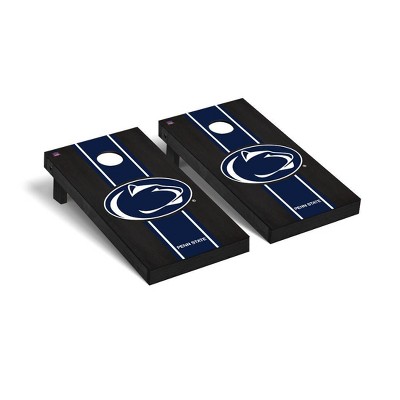 NCAA Penn State Nittany Lions Premium Cornhole Board Onyx Stained Stripe Version