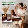 NutriChef 15 oz. Crystal Clear Stemless Wine Glass Set - 12 pc (NGLWINE99.6) - 4 of 4