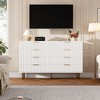 Fluted 8 Drawer Storage Dresser, Tall Modern Chest with Ample Deep Drawers and Wide Top - 3 of 4
