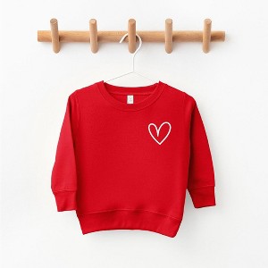The Juniper Shop Embroidered Hand Drawn Heart Toddler Graphic Sweatshirt - 1 of 3