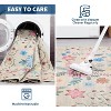 homfan Washable Area Rug Boho Floral Rugs for Living Room, Soft Low Pile Non Shedding Floor Carpet with Low Pile for Kitchen Dining Bedroom Nursery - 4 of 4