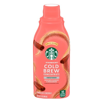 Starbucks Brown Sugar Cinnamon Flavored Cold Brew Concentrate - 32 fl oz