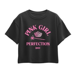 Girls' - Wicked - Pink Girl Perfection Short Sleeve Boxy Graphic T-Shirt - 1 of 1