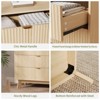 5 Drawer Dressers, Modern Fluted Closet Dressers Chest of Drawers, Wood Storage Dresser - 3 of 4