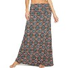 Women's Stylish Spandex Flare Maxi Skirt - Comfy Fold-Over Design Long Skirt for Effortless Style #7 - 4 of 4