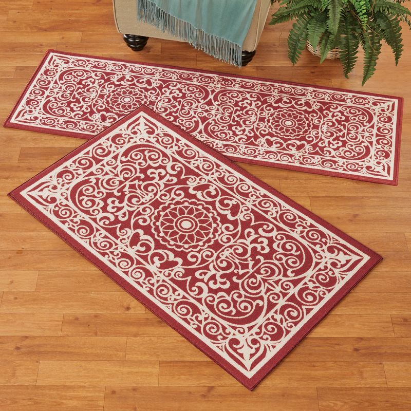 Collections Etc Scroll Printed Rug, 4 of 6