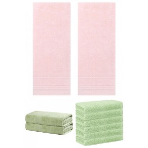 REGALWOVEN Striped Soft Absorbent Bathroom Cotton Towel Set 3 Pcs - 1 of 4