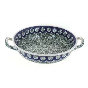 Blue Rose Polish Pottery 419 Ceramika Artystyczna Small Round Casserole with Handles - 1 of 1