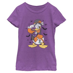Girls Mickey & Friends Donald Duck Master Outfit Bats and Spiders T Shirt - 1 of 4