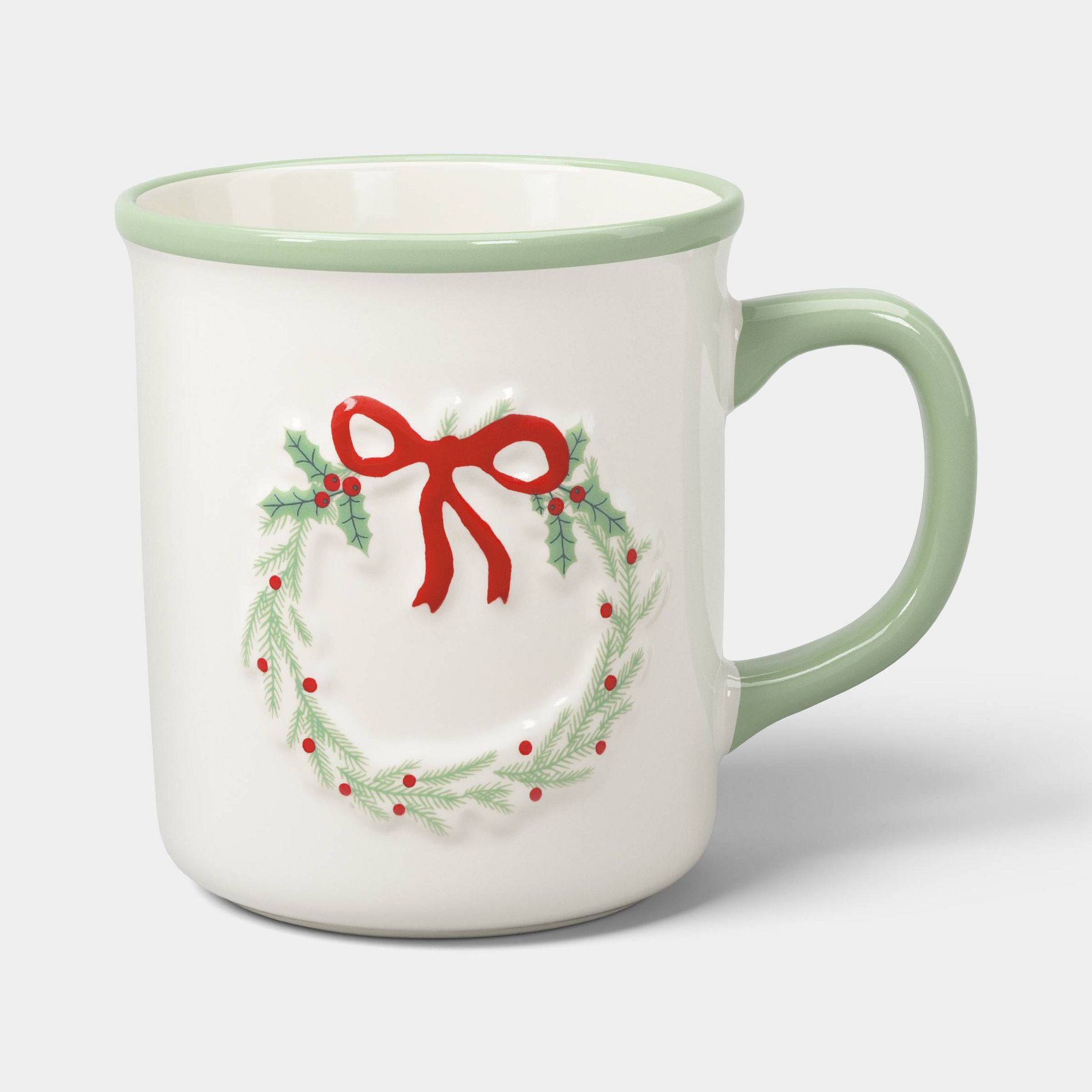 15 oz Camper Mug Wreath Ivory - Wondershop™