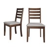ChaletPosh Wooden Dining Chair With Warm Grey Cover (Set of 2) - 4 of 4