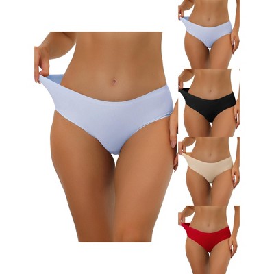 Allegra K Women's Elastic Waist Comfortable No Show 5 Packs Soft Briefs