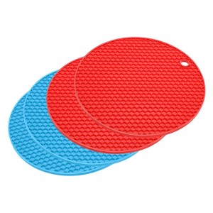 Unique Bargains Silicone Pot Holder Teapot Coaster Trivet Mat 4 Pcs - 1 of 4