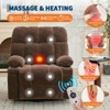 Ultra-Comfort Oversized Massage Recliner Chair with Heat, Manual Swivel Rocker,Includes Lumbar Support,Side Pockets&Dual Cup Holders for Big and Tall - 4 of 4