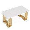 Lirago 70" Modern Office Desk Rustic Design Spacious Workstation Durable Scratch Resistant Waterproof Desktop Home Office Study Computer Desk White - 3 of 4