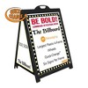 Plasticade The Billboard Large Outdoor Sidewalk A Frame 6 Display Plastic Sign Board Holder Frame with Molded In Handle and Wheels, Black - 2 of 4