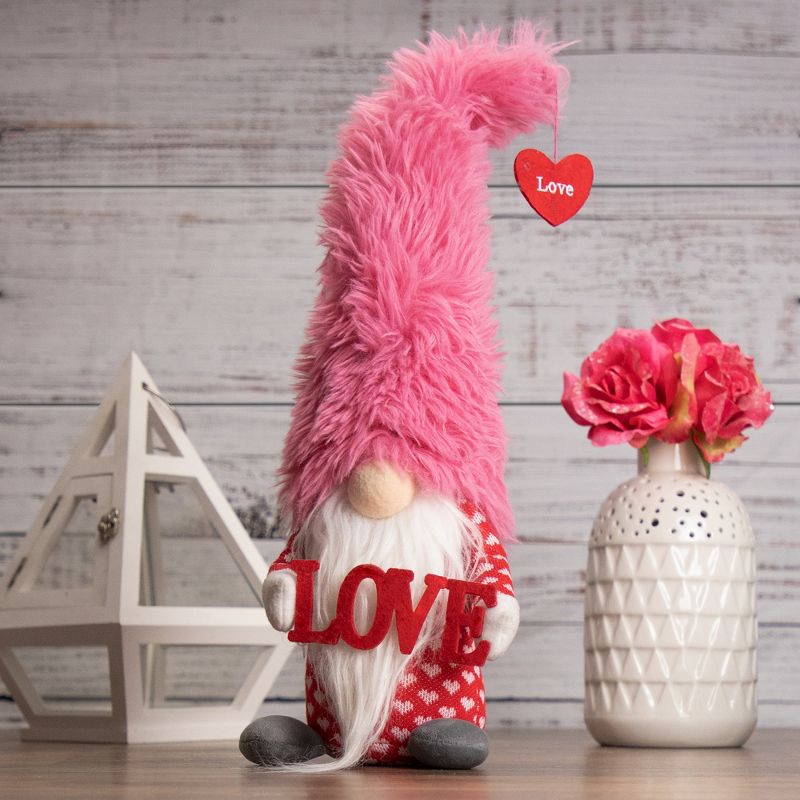 Northlight Fuzzy Love Valentine's Day Gnome - 18", 3 of 7