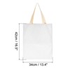 Unique Bargains Canvas Reusable Large Creative Washable Decoration Tote Bag 2 Pcs - 2 of 4