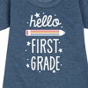 Girls' - Instant Message - Hello First Grade Graphic Short Sleeve Fleece Dress - 2 of 4
