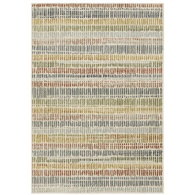 Bryant Distressed Striped Indoor Area Rug Ivory - Captiv8e Designs