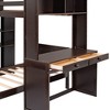 NicBex Twin Size Bunk Bed Loft Bed with Desk Pine Bed Frame with Shelves, Drawers, Wardrobe, Ladder and Guardrail, No Box Spring Required - 4 of 4
