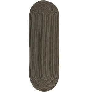 Colonial Mills Reversible Flat-Braid (Oval) Runner Braided Runner, Grey 2'4"x12', Oval Shape - 1 of 2