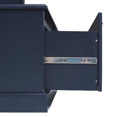 Ellison Hall Tree Navy - Crosley: Bench with Storage, Coat Hooks, Seating Area