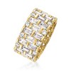 Ross-Simons 6.55 ct. t.w. Baguette and Round CZ Eternity Band in 18kt Gold Over Sterling - 3 of 4