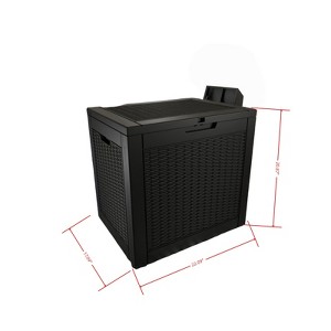 SEVOBAL Deck Boxes 2-Piece 30 Gal Portable Storage Box with Large Capacity for Storage Patio Furniture, Black, 22.09"*17.09"*20.87" - 1 of 4