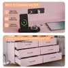 Dresser for Bedroom with LED Lights – 6 Drawer Dressers with Charging Station, Wood Storage Chest for Entryway - 4 of 4