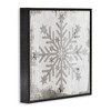 Stupell Industries Winter Snowflake Distressed Pattern Framed Giclee Art - 2 of 4