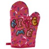 Bite Me Oven Mitt Funny Baking Cake Sprinkles Cookies Dessert Graphic Kitchen Glove - Crazy Dog Bakeware - 2 of 4