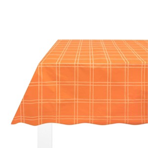 Thanksgiving Orange Plaid Table Cover - Spritz™ - 1 of 3