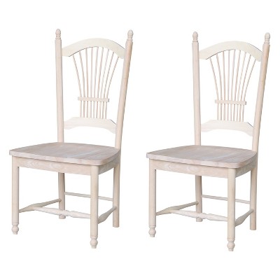 Set Of 2 Sheafback Chair Unfinished - International Concepts