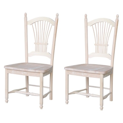 Set Of 2 Sheafback Chair Unfinished International Concepts Target