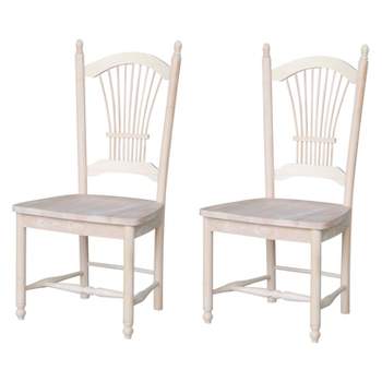 Set Of 2 Sheafback Chair Unfinished - International Concepts