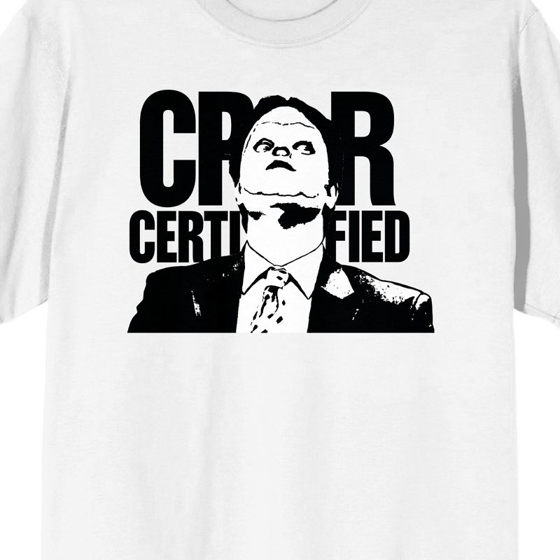 The Office CPR Certified Men's White Short Sleeve Tee Shirt, 2 of 4